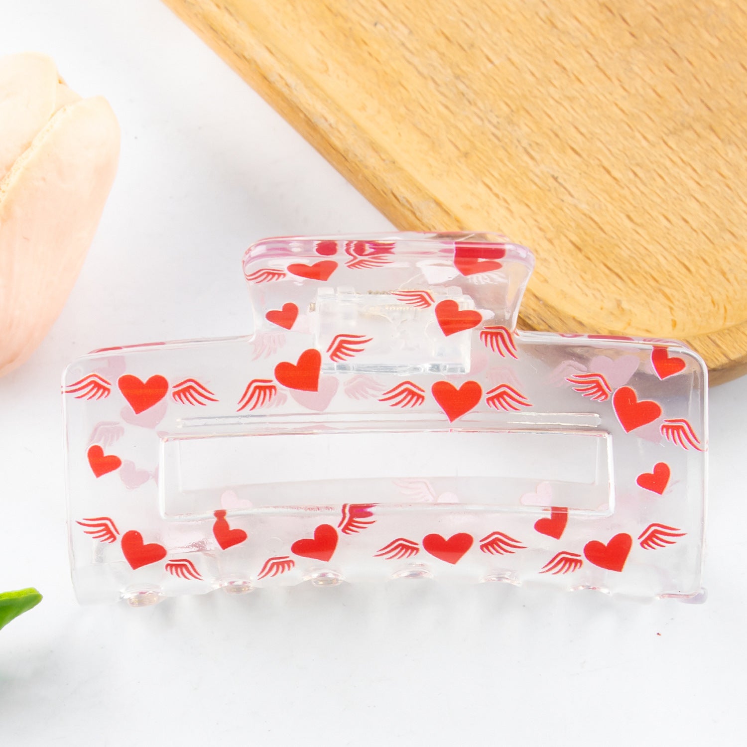 Wholesale PVC 8 Cm Valentine's Day Hair Clips